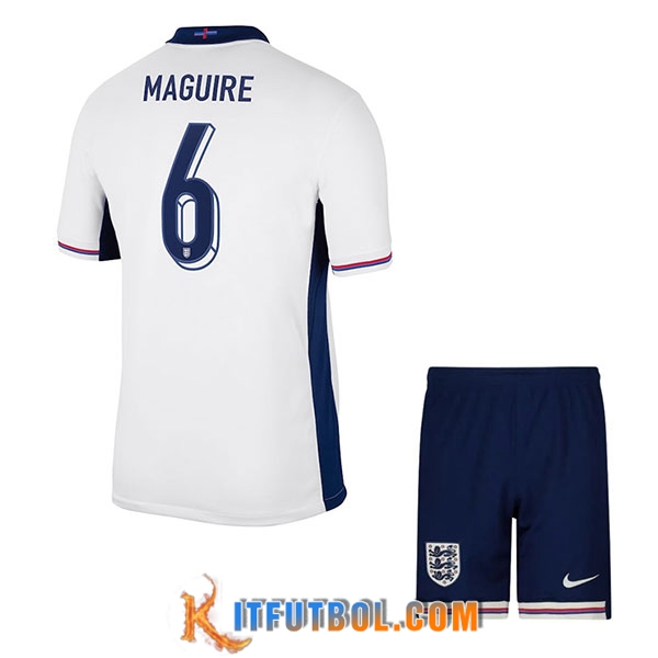 Camiseta Equipo Nacional Inglaterra (MAGUIRE #6) Ninos 2024/2025 Primera
