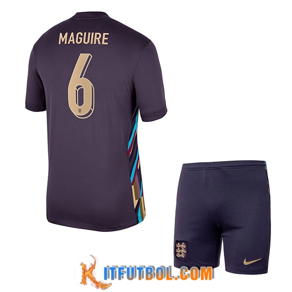 Camiseta Equipo Nacional Inglaterra (MAGUIRE #6) Ninos 2024/2025 Segunda