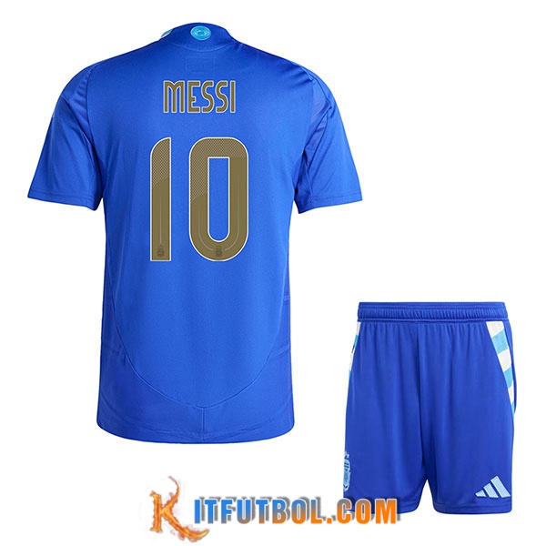 Camiseta Equipo Nacional Argentina (MESSI #10) Ninos 2024/2025 Segunda