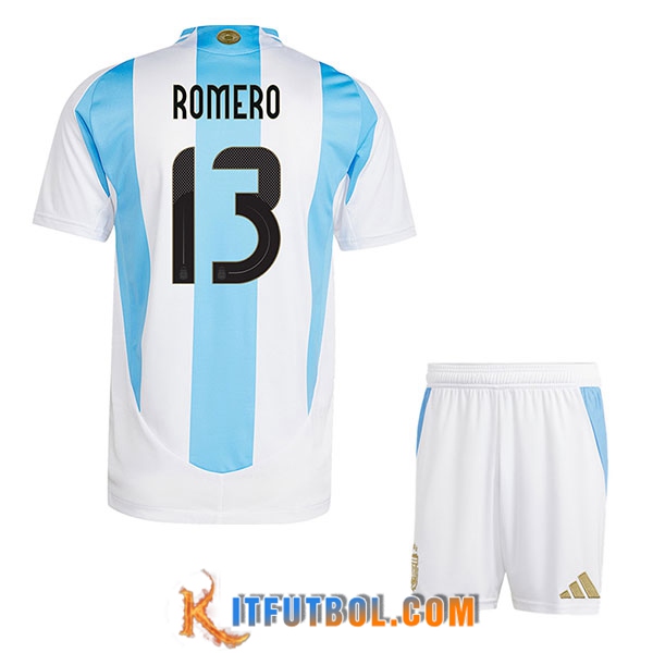 Camiseta Equipo Nacional Argentina (ROMERO #13) Ninos 2024/2025 Primera