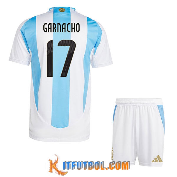 Camiseta Equipo Nacional Argentina (GARNACHO #17) Ninos 2024/2025 Primera