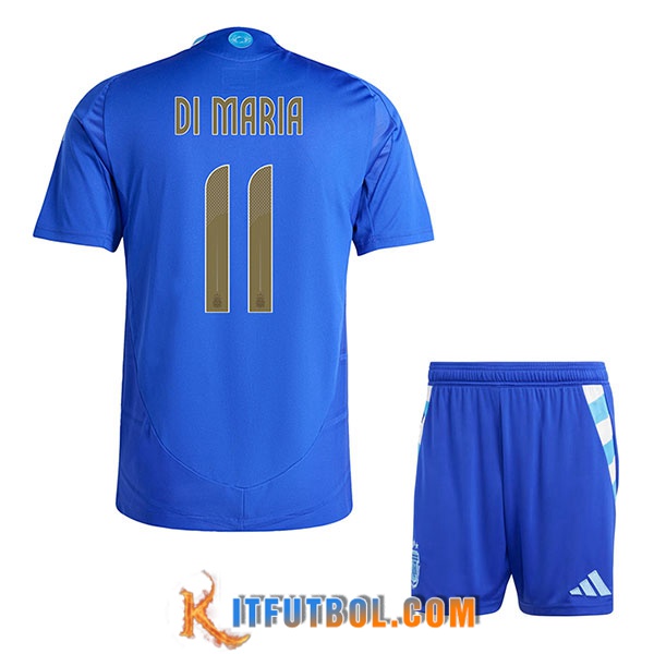 Camiseta Equipo Nacional Argentina (DI MARIA #11) Ninos 2024/2025 Segunda