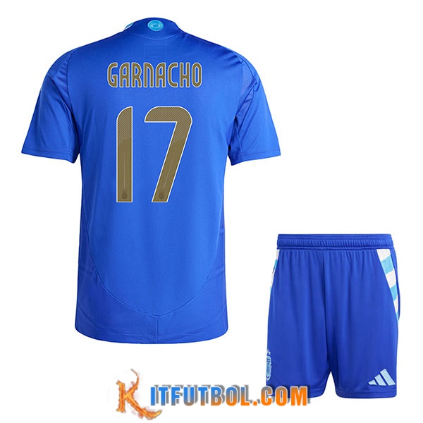 Camiseta Equipo Nacional Argentina (GARNACHO #17) Ninos 2024/2025 Segunda