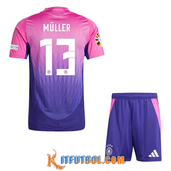 Camiseta Equipo Nacional Alemania (MULLER #13) Ninos 2024/2025 Segunda