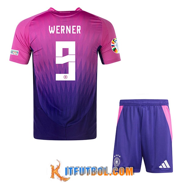 Camiseta Equipo Nacional Alemania (WERNER #9) Ninos 2024/2025 Segunda