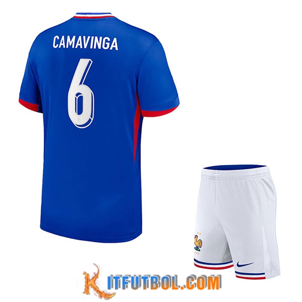 Camiseta Equipo Nacional Francia (CAMAVINGA #6) Ninos 2024/2025 Primera