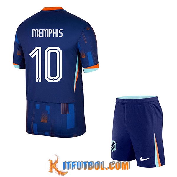 Camiseta Equipo Nacional Países Bajos (MEMPHIS #10) Ninos 2024/2025 Segunda