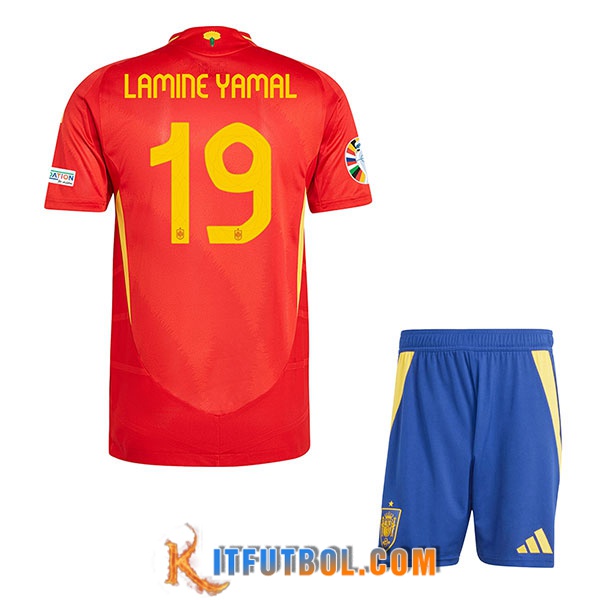 Camiseta Equipo Nacional España (LAMINE YAMAL #19) Ninos 2024/2025 Primera