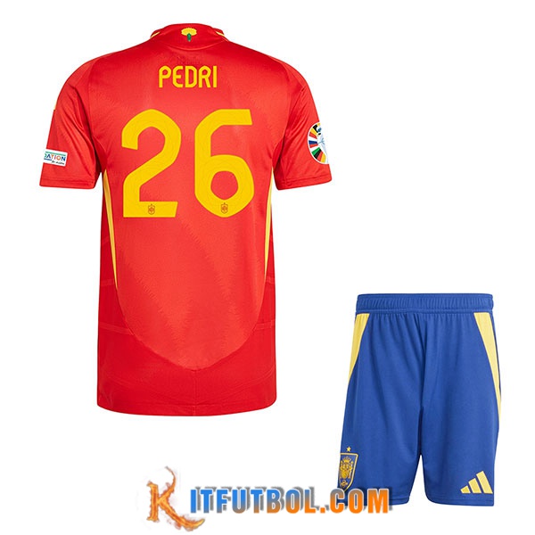 Camiseta Equipo Nacional España (PEDRI #26) Ninos 2024/2025 Primera
