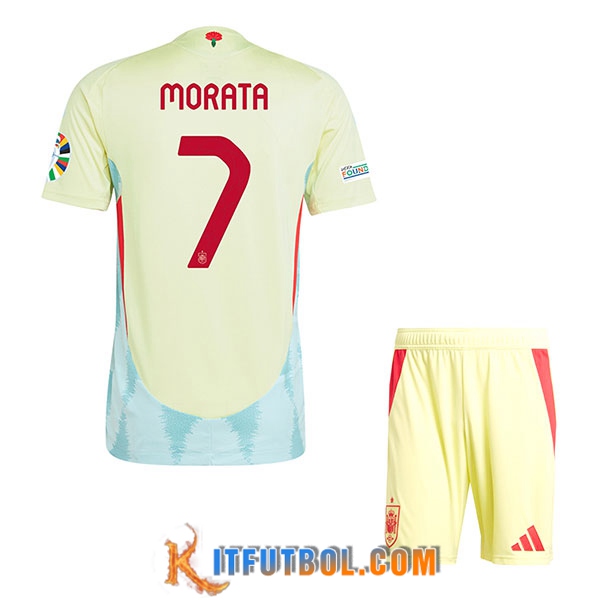 Camiseta Equipo Nacional España (MORATA #7) Ninos 2024/2025 Segunda