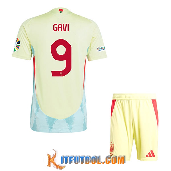 Camiseta Equipo Nacional España (GAVI #9) Ninos 2024/2025 Segunda