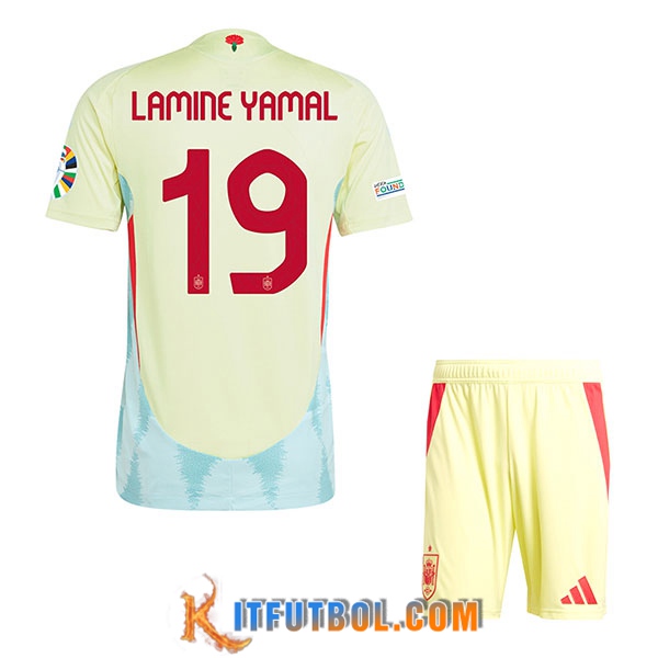Camiseta Equipo Nacional España (LAMINE YAMAL #19) Ninos 2024/2025 Segunda