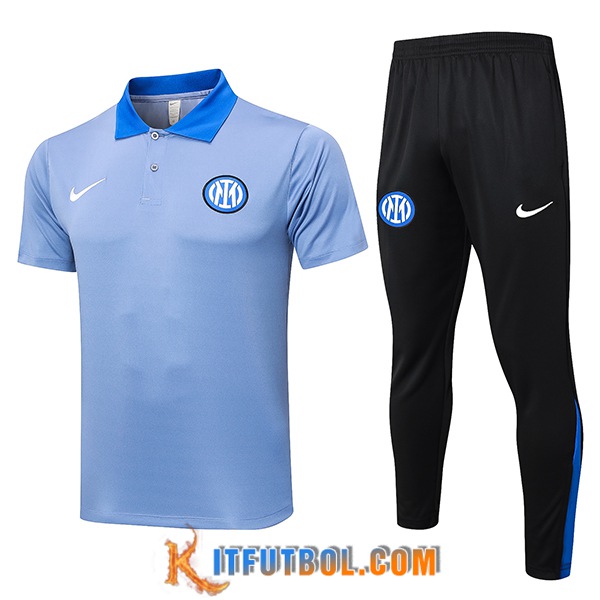 Camiseta Polo Inter Milan Azul/Gris 2024/2025