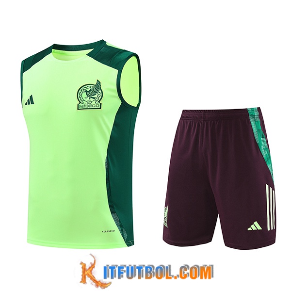 Camiseta Entrenamiento sin mangas México Verde/Marrón 2024/2025