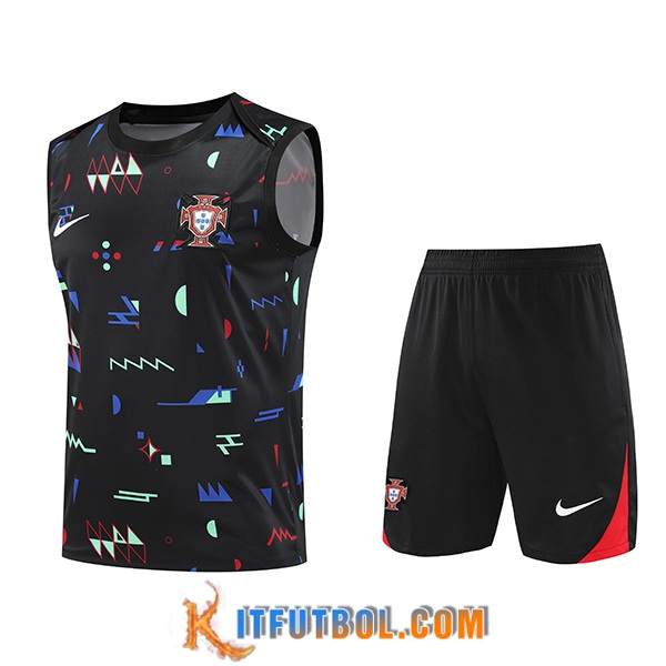 Camiseta Entrenamiento sin mangas Portugal Negro 2024/2025