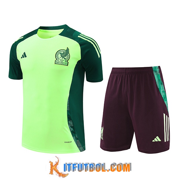 Camiseta Entrenamiento México Verde/Marrón 2024/2025 -02