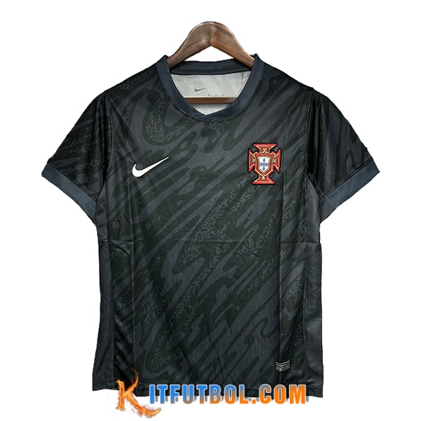 Camiseta Equipo Nacional Portugal Portero Negro 2024/2025