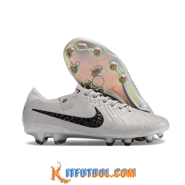 Nike Botas De Fútbol Tiempo Legend X Elite FG Gris/Negro