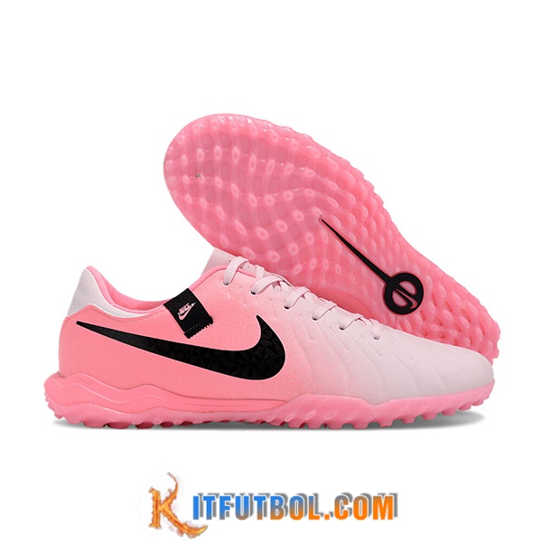 Nike Botas De Fútbol Tiempo Legend X Academy TF Rosa/Negro -02