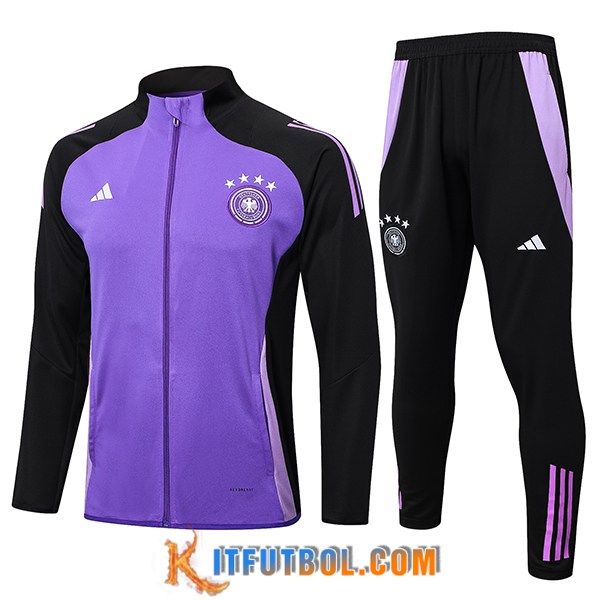 Chandal Equipos De Futbol Chaquetas Alemania Negro/Violeta 2024/2025 -02