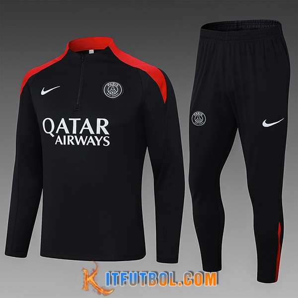 Chandal Equipos De Futbol Real Madrid Ninos Negro/Rojo 2024/2025