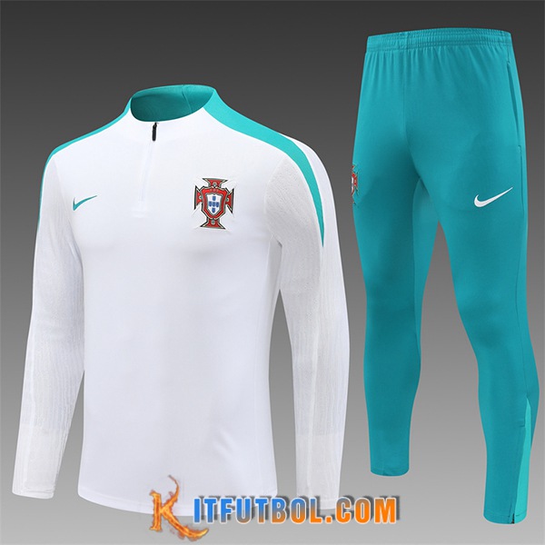 Chandal Equipos De Futbol Portugal Ninos Blanco/Verde 2024/2025