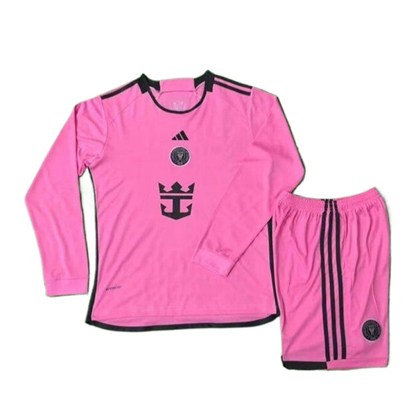 Camisetas De Futbol Inter Miami CF Ninos Primera Manga Largas 2024/2025