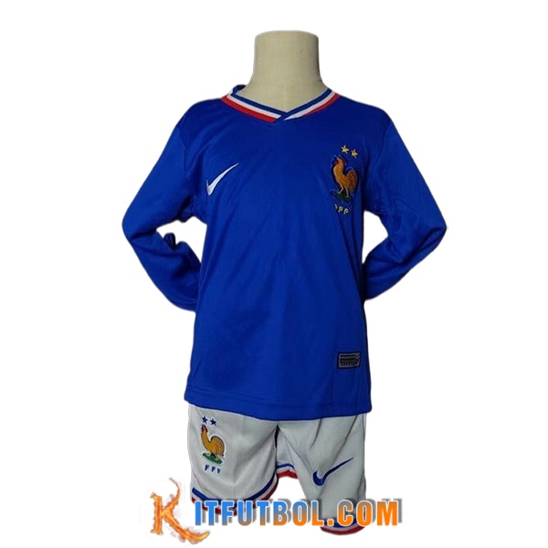Camisetas De Futbol Francia Ninos Primera Manga Largas 2024/2025