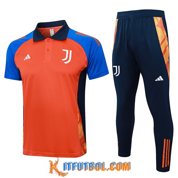 Camiseta Polo Juventus Naranja/Azul 2024/2025