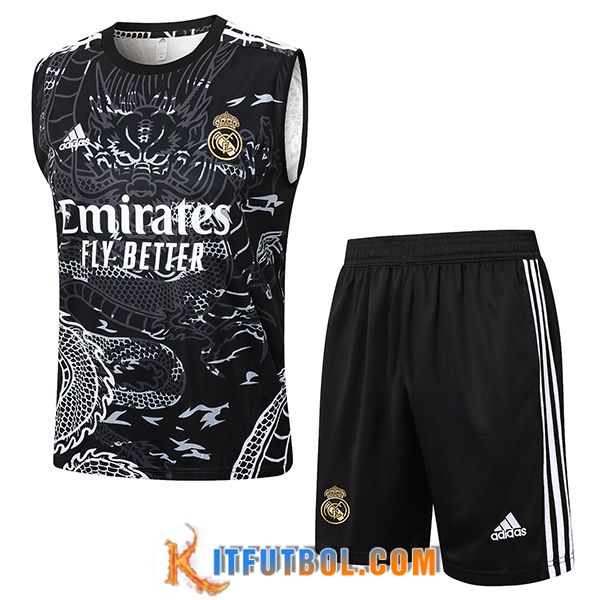 Camiseta Entrenamiento sin mangas Real Madrid Negro/Blanco 2024/2025
