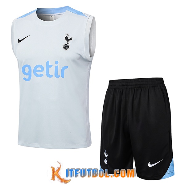 Camiseta Entrenamiento sin mangas Tottenham Hotspur Gris Claro 2024/2025