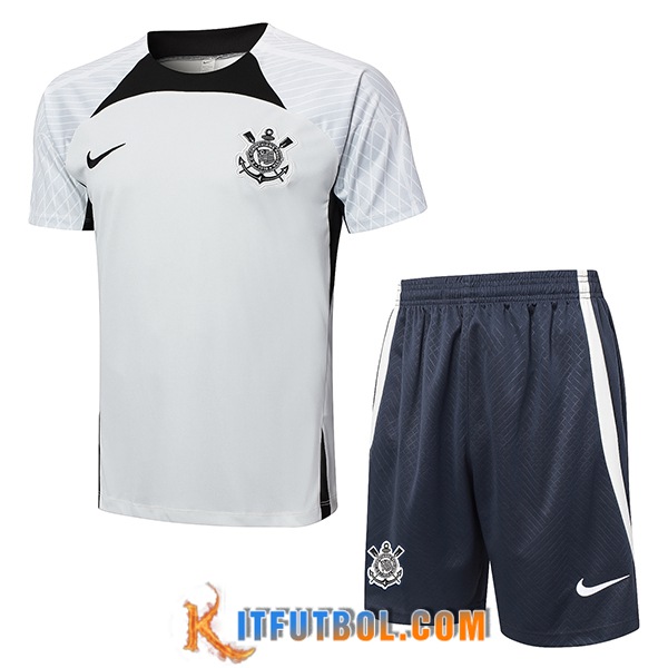 Camiseta Entrenamiento Corinthians Gris/Negro 2024/2025