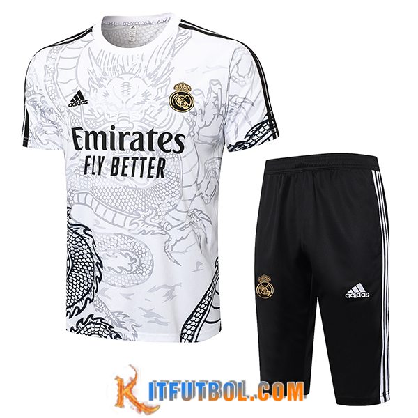Camiseta Entrenamiento Real Madrid Blanco/Negro 2024/2025