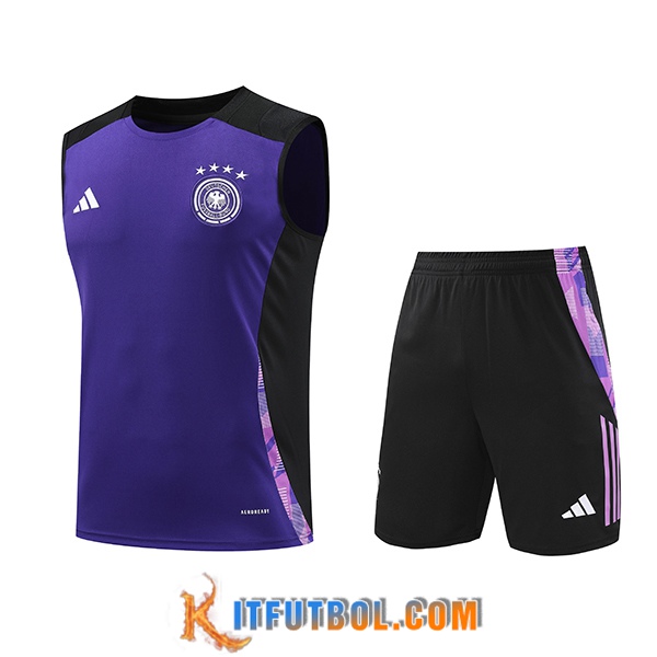 Camiseta Entrenamiento sin mangas Alemania Violeta/Negro 2024/2025