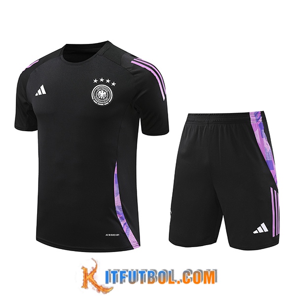 Camiseta Entrenamiento Alemania Negro/Violeta 2024/2025 -02