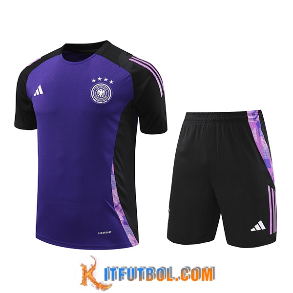 Camiseta Entrenamiento Alemania Violeta/Negro 2024/2025 -03