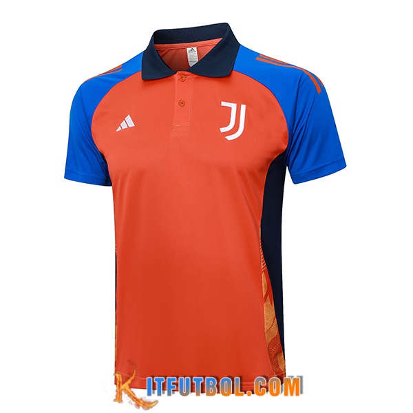 Camiseta Polo Juventus Naranja/Azul 2024/2025