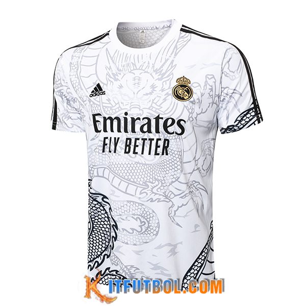 Camiseta Entrenamiento Real Madrid Blanco/Negro 2024/2025 -02