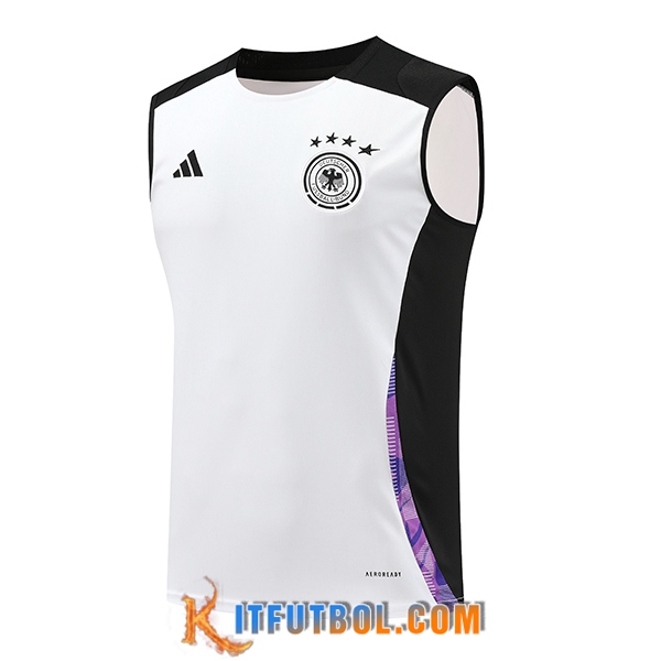 Chalecos De Futbol Alemania Blanco/Negro/Violeta 2024/2025 -02