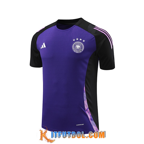 Camiseta Entrenamiento Alemania Violeta/Negro 2024/2025 -02