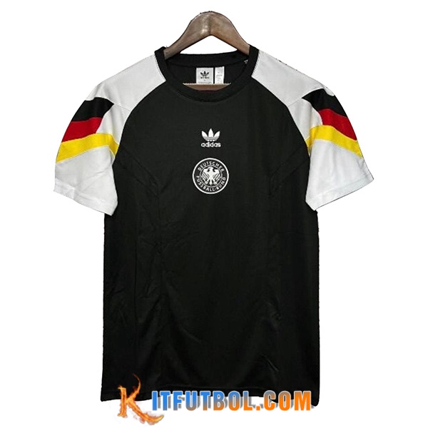 Camiseta Entrenamiento Alemania Negro/Blanco 2024/2025