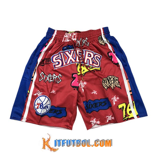 Cortos NBA Philadelphia 76ers 2024/25 Rojo/Violeta