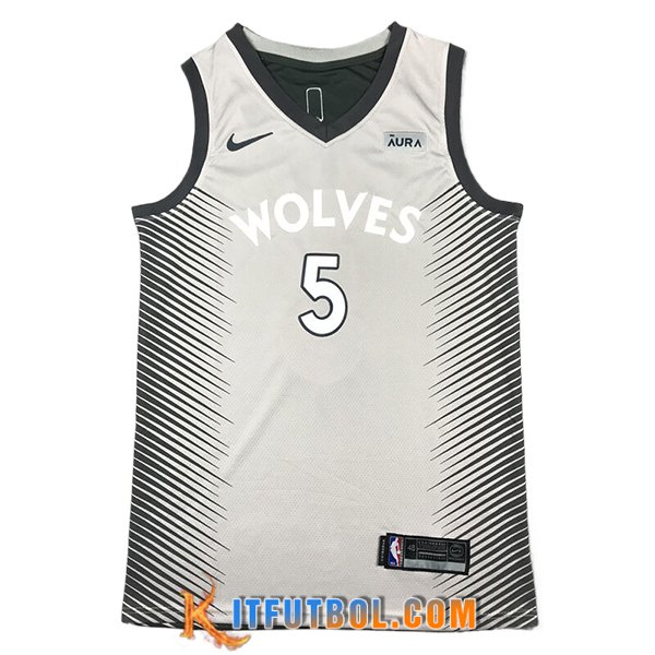 Camisetas NBA Minnesota Timberwolves (EDWARDS #5) 2024/25 Gris/Negro