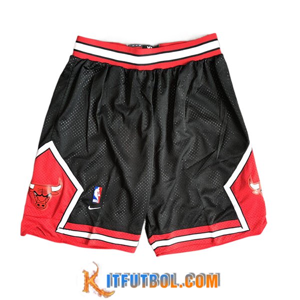 Cortos NBA Chicago Bulls 2024/25 Negro/Rojo