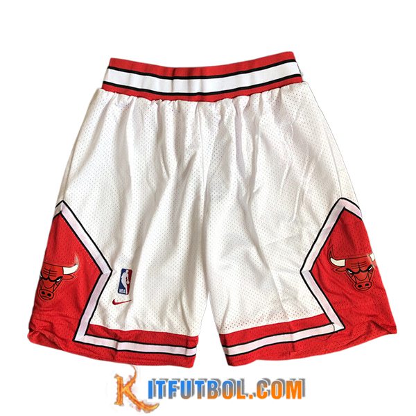 Cortos NBA Chicago Bulls 2024/25 Blanco/Rojo -03