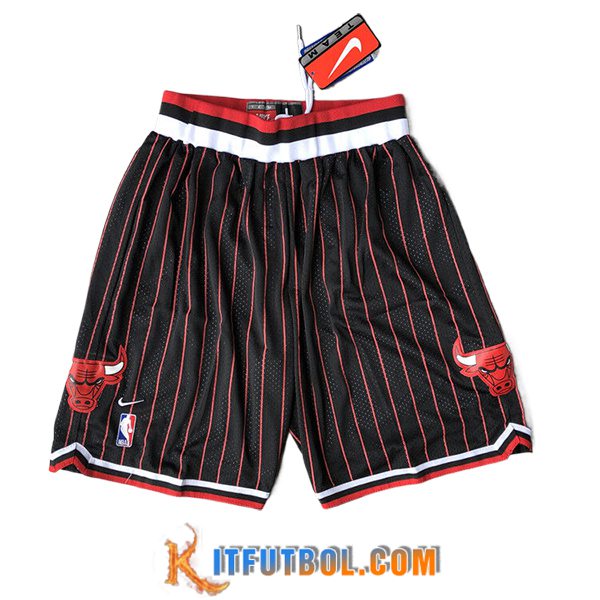 Cortos NBA Chicago Bulls 2024/25 Negro/Rojo -02
