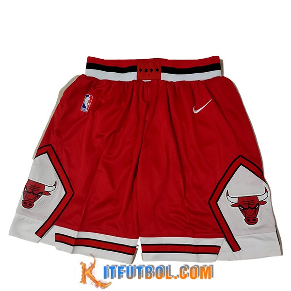 Cortos NBA Chicago Bulls 2024/25 Rojo/Blanco -02