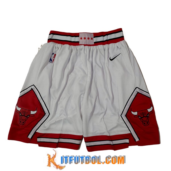 Cortos NBA Chicago Bulls 2024/25 Blanco/Rojo -02