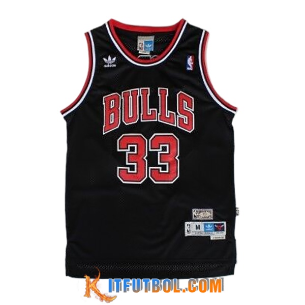 Camisetas NBA Chicago Bulls (PIPPEN #33) 2024/25 Negro/Rojo