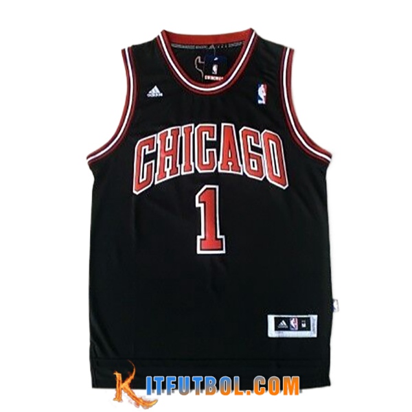 Camisetas NBA Chicago Bulls (Rosa #1) 2024/25 Negro
